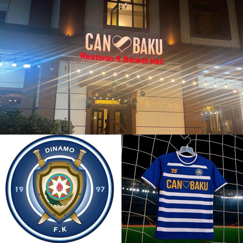 "Dinamo" klubu bu gün "Can Baku" restoranın sloqanı ilə meydana çıxacaq "Dinamo" klubu bu gün "Can Baku" restoranın sloqanı ilə meydana çıxacaq
