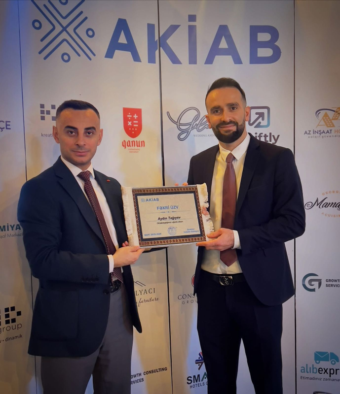 Aydın Tağıyev AKİAB – Azərbaycan Korporativ İş Adamları Birliyi tərəfindən “Fəxri üzv” seçildi